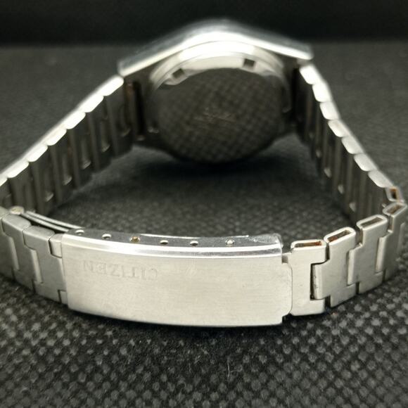 Vintage 1984 Citizen Automatic Womans Silver Watch W/daydate & Gold accents main image 5